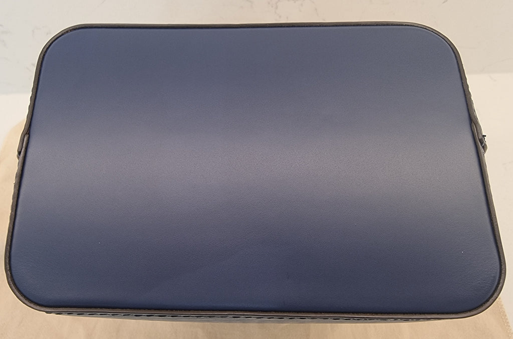 LOUIS VUITTON Indigo Blue & Safran Yellow Epi NeoNoe Leather Bucket Bag - NEW!