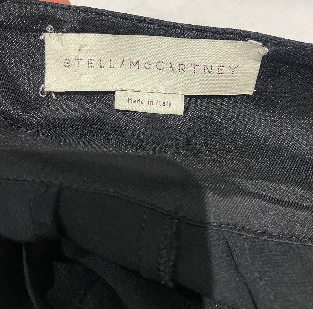 STELLA MCCARTNEY Black Plunge V Neckline Cut Out Detail Sleeveless Jumpsuit UK10