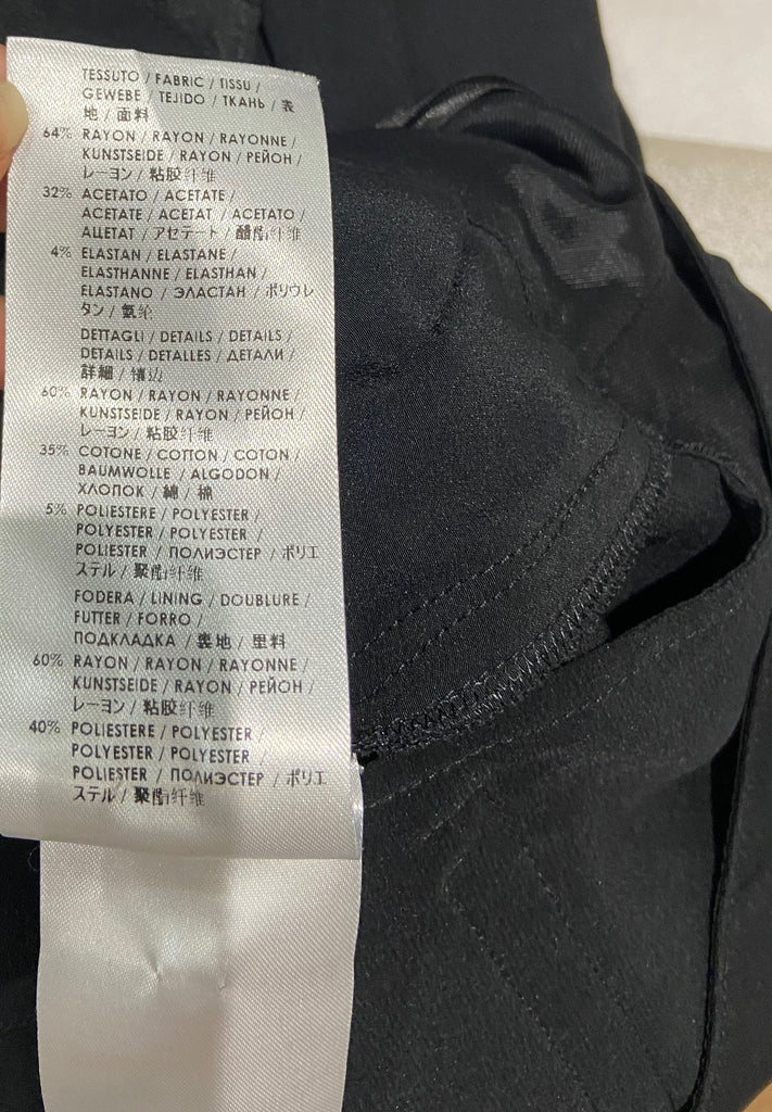 STELLA MCCARTNEY Black Plunge V Neckline Cut Out Detail Sleeveless Jumpsuit UK10