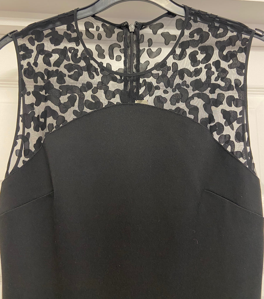 STELLA MCCARTNEY Black Mesh Neckline Sleeveless Tapered Trouser Jumpsuit 40 UK8