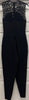 STELLA MCCARTNEY Black Mesh Neckline Sleeveless Tapered Trouser Jumpsuit 40 UK8