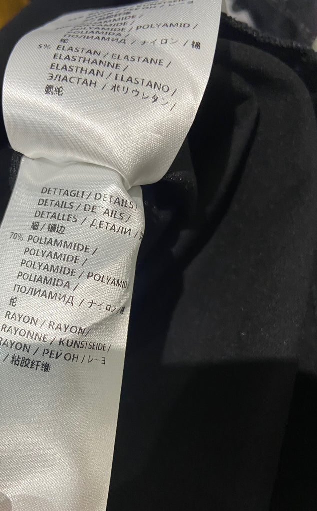 STELLA MCCARTNEY Black Mesh Neckline Sleeveless Tapered Trouser Jumpsuit 40 UK8