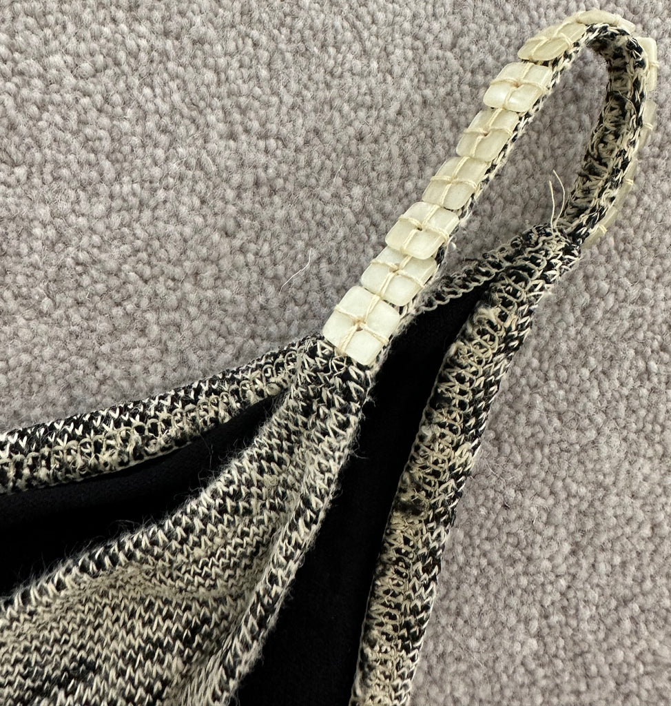 LA PERLA Black White 3 PCE Bikini Top Briefs & Sarong Skirt Beach Swimwear Set