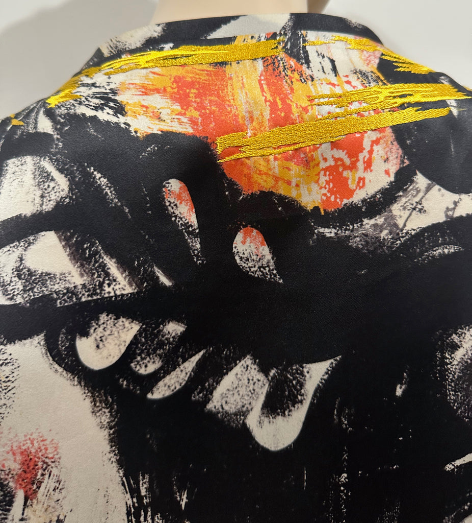 3.1 PHILLIP LIM Multi Colour Silk Abstract Print Sequin Sleeveless Blouse Top 4