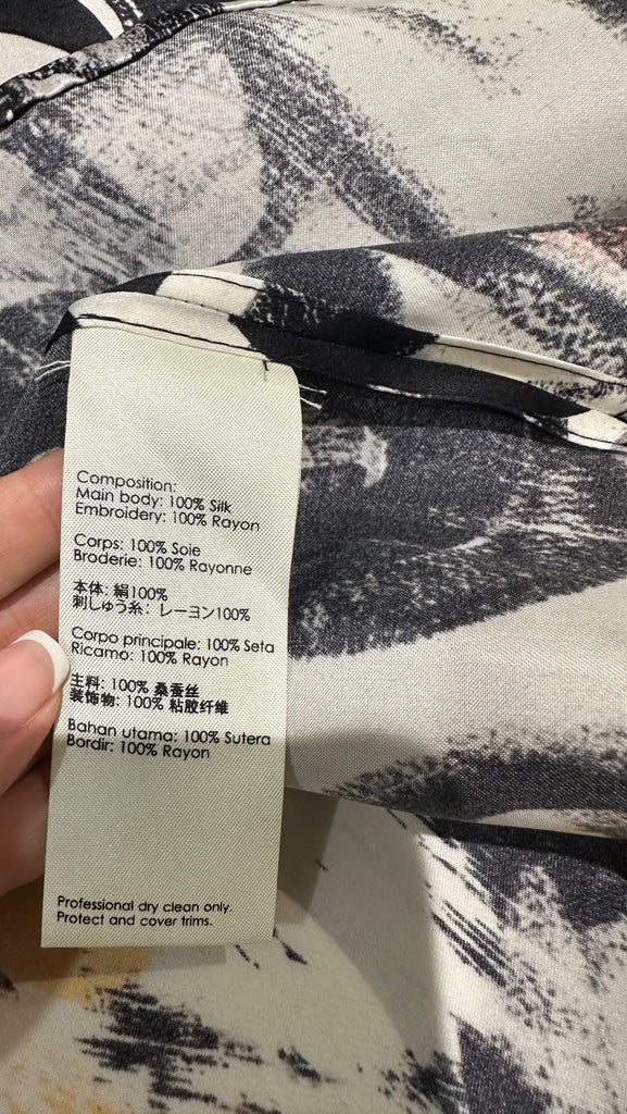 3.1 PHILLIP LIM Multi Colour Silk Abstract Print Sequin Sleeveless Blouse Top 4