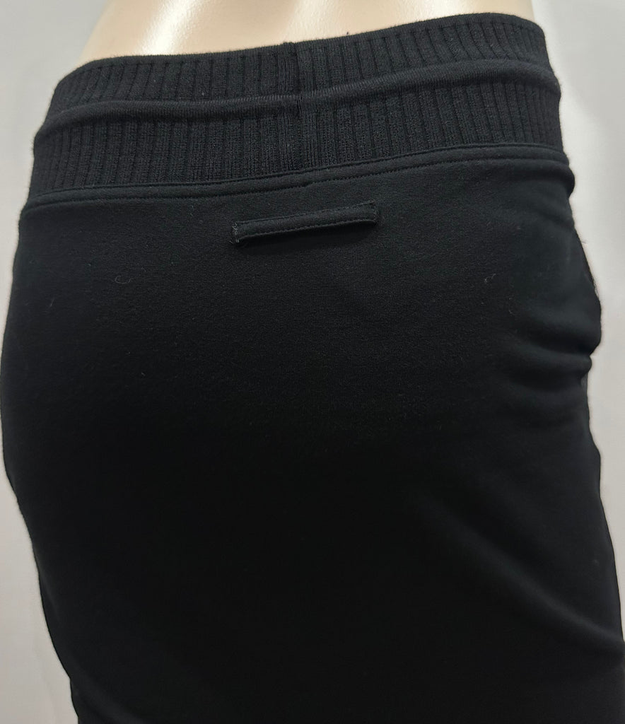 JEAN PAUL GAULTIER FEMME Grey & Black Wool Blend Elasticated Waist Pencil Skirt