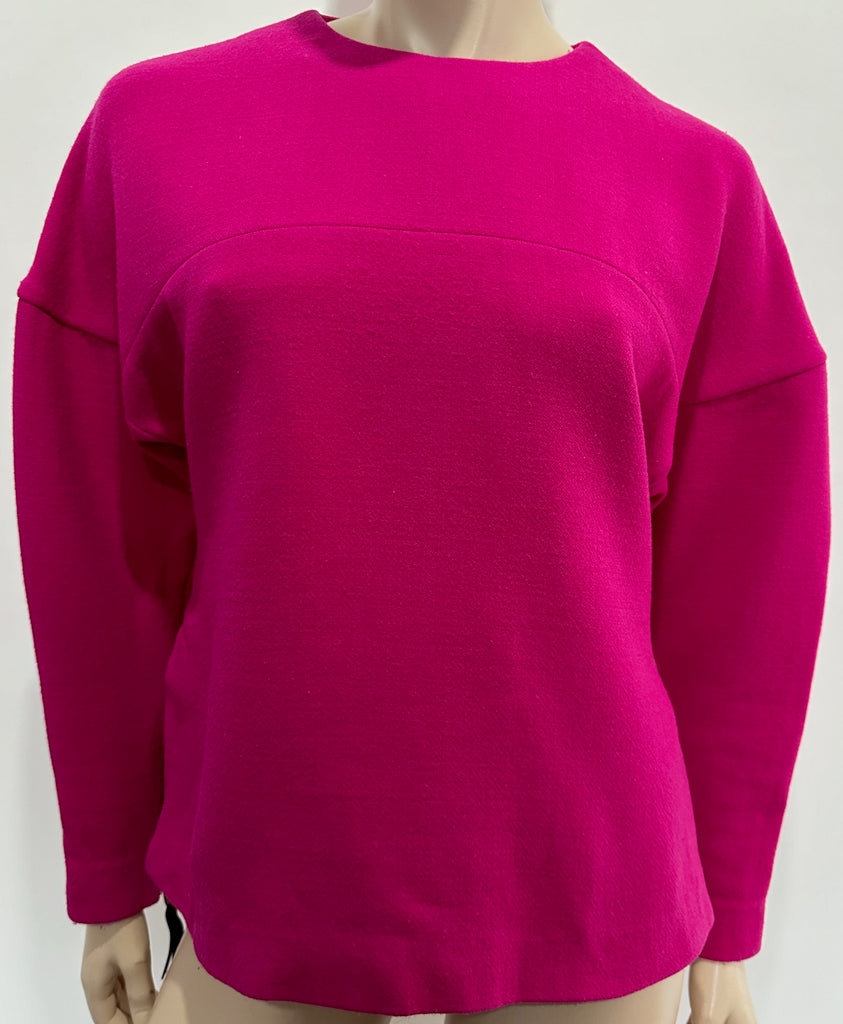 MARNI Hot Pink Wool Blend Crew Neck Long Sleeve Jumper Sweater Top FR38 UK10