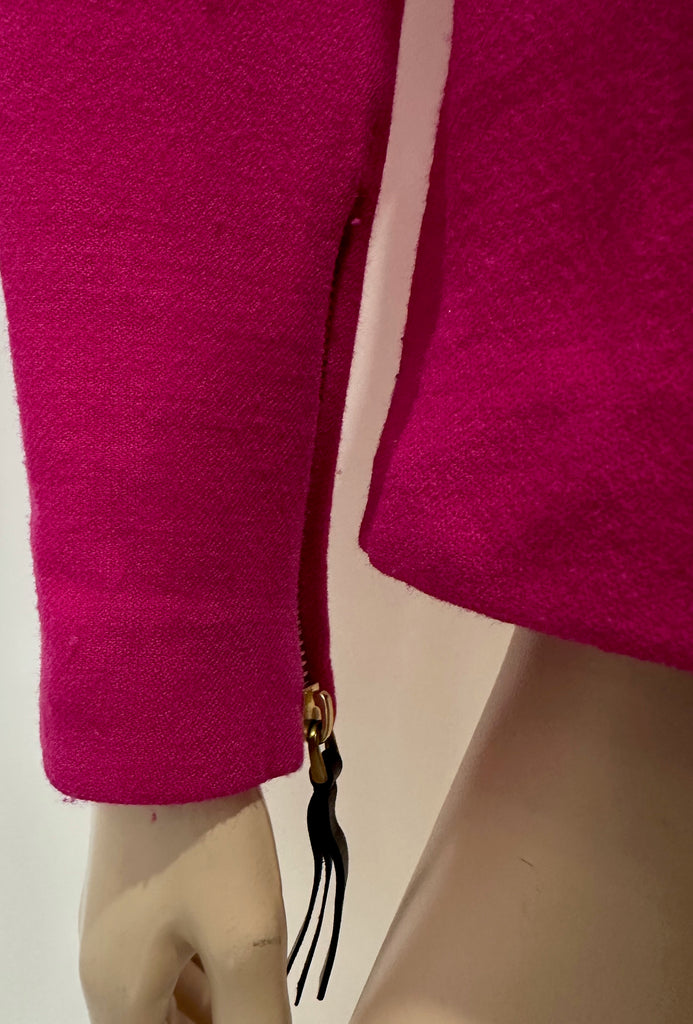 MARNI Hot Pink Wool Blend Crew Neck Long Sleeve Jumper Sweater Top FR38 UK10