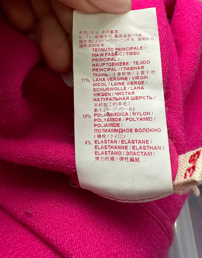 MARNI Hot Pink Wool Blend Crew Neck Long Sleeve Jumper Sweater Top FR38 UK10