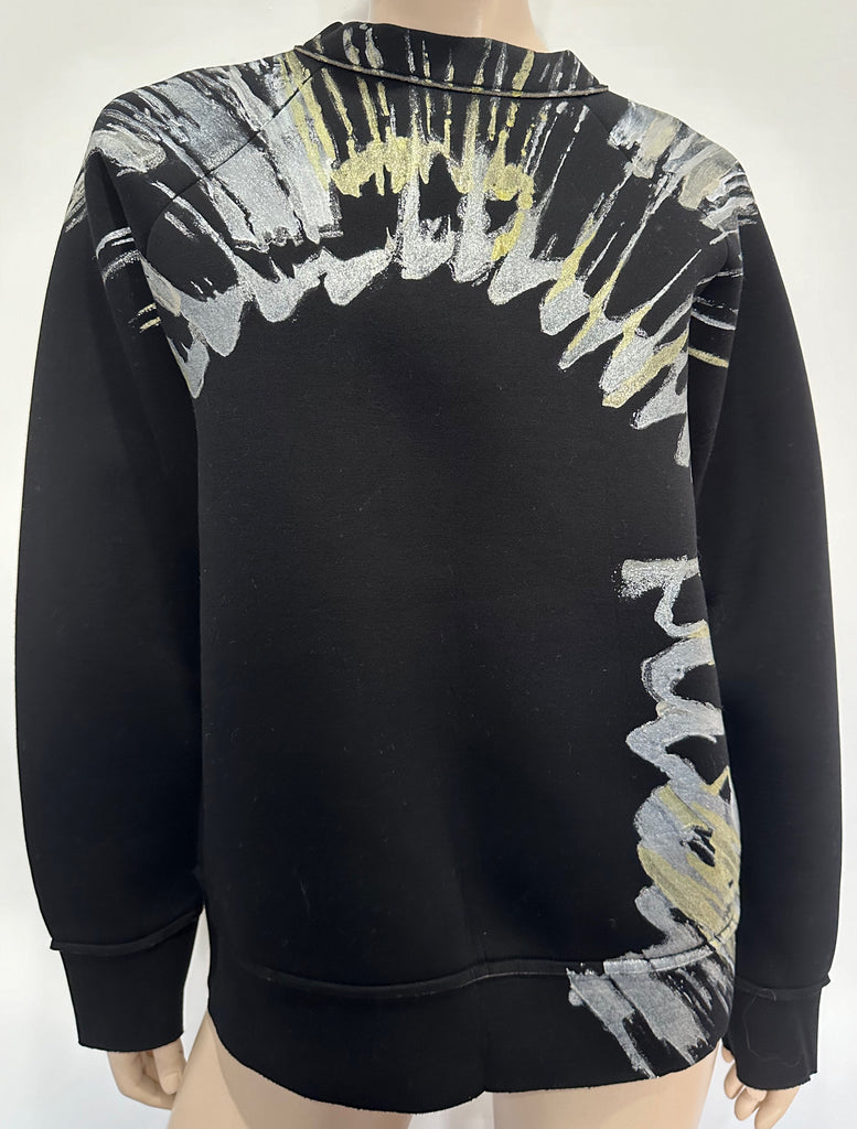 MARNI Black Silver & Gold Printed Long Sleeve Sweater Sweatshirt Jumper Top FR38