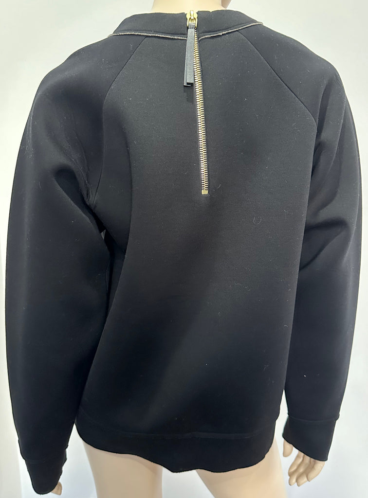 MARNI Black Silver & Gold Printed Long Sleeve Sweater Sweatshirt Jumper Top FR38