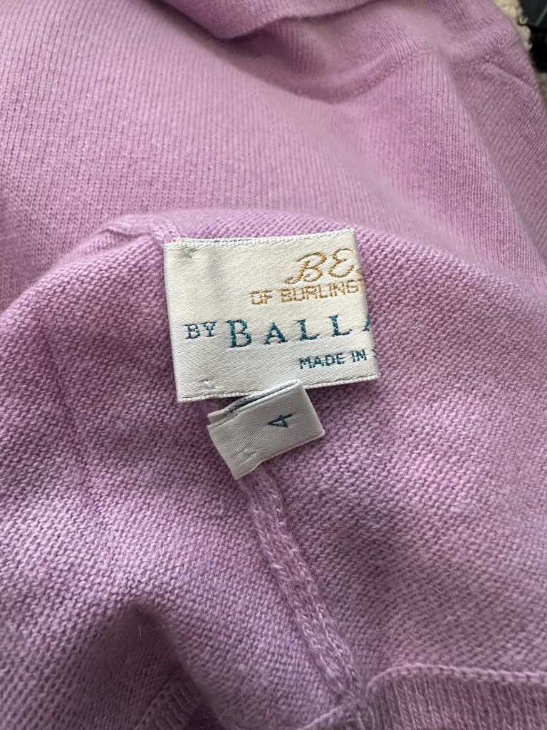 BERK CASHMERE BY BALLANTYNE Lavender Purple Cashmere Polo Turtle Neck Jumper 4