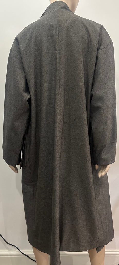 TOPSHOP BOUTIQUE Brown & Grey Long Length Lined Trench Jacket Coat EU 34 UK 6