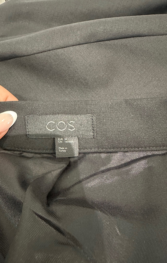 COS Women's Black Wool Lined Midi Skirt EU34 UK6