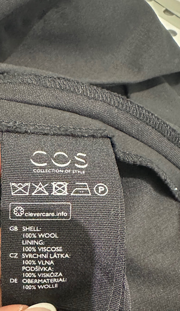 COS Women's Black Wool Lined Midi Skirt EU34 UK6