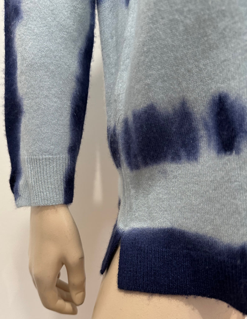 JESSIMARA Blue 100% Cashmere V Neck Long Sleeve Knitwear Jumper Sweater Top S/M