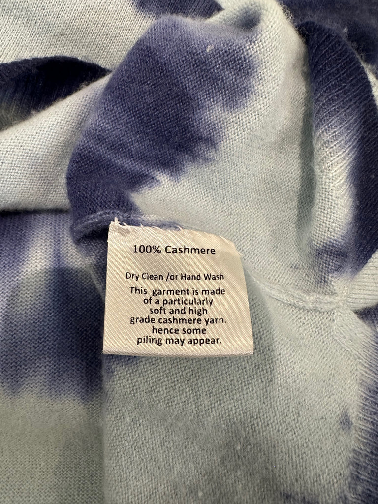 JESSIMARA Blue 100% Cashmere V Neck Long Sleeve Knitwear Jumper Sweater Top S/M