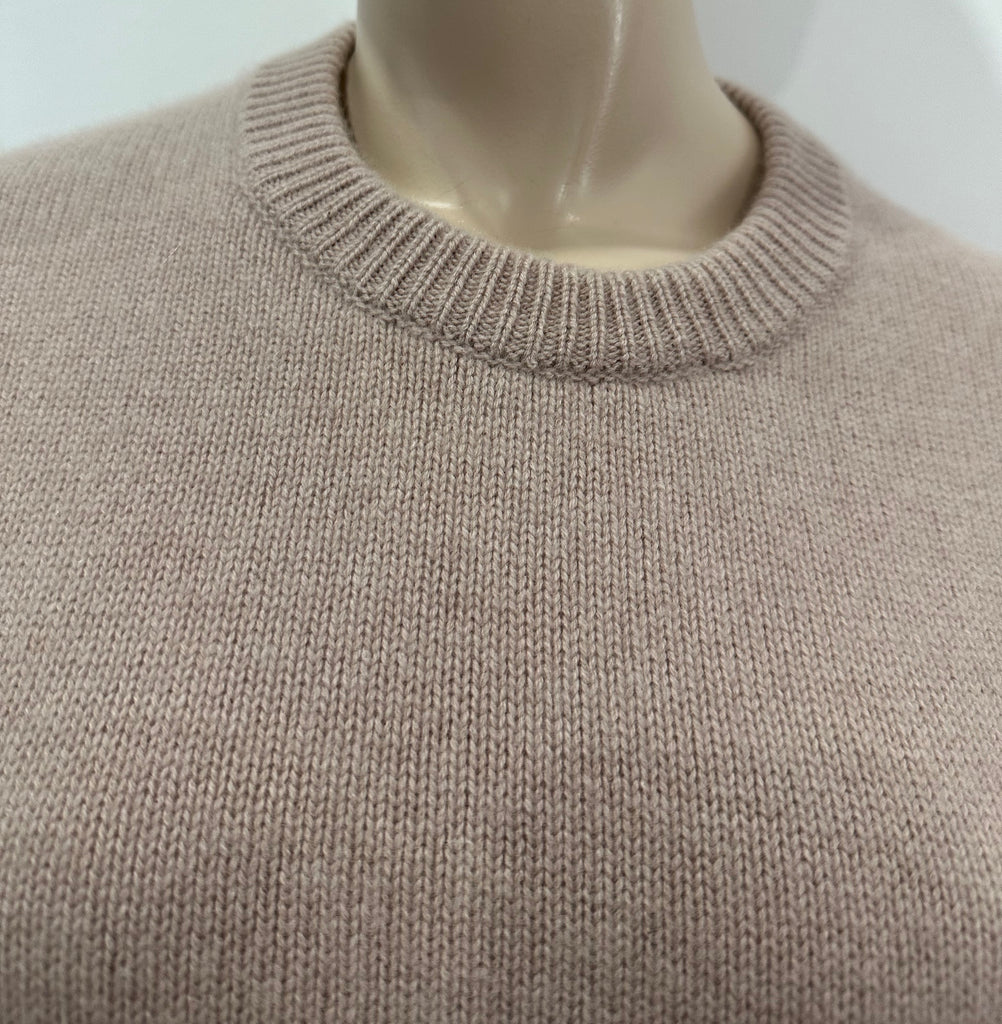 ALL SAINTS Dusky Pink 100% Cashmere DASHA CREW Knitwear Jumper Sweater Top S
