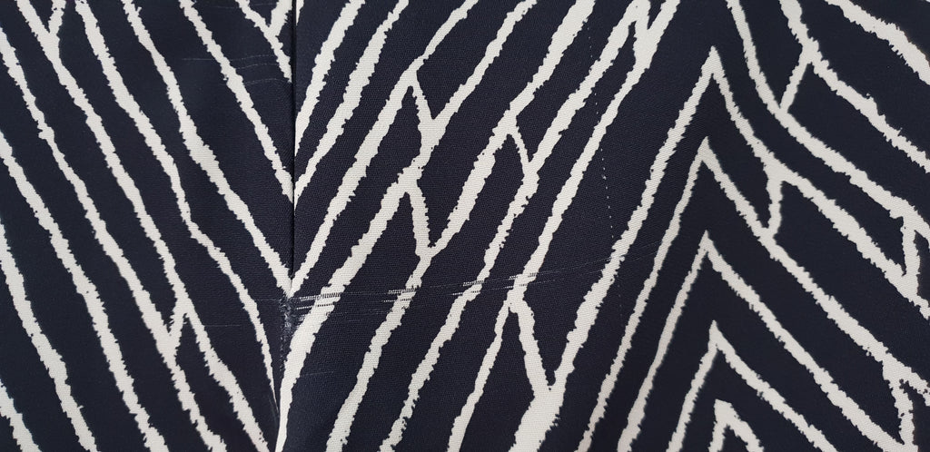 EMANUEL UNGARO PARIS Black & White Floral & Zig Zag Print Slim Leg Trousers UK10