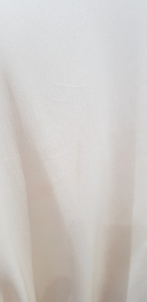 TORY BURCH Cream Silk Short Sleeve Zip Fastened Short Sleeve Blouse Top 6 UK10