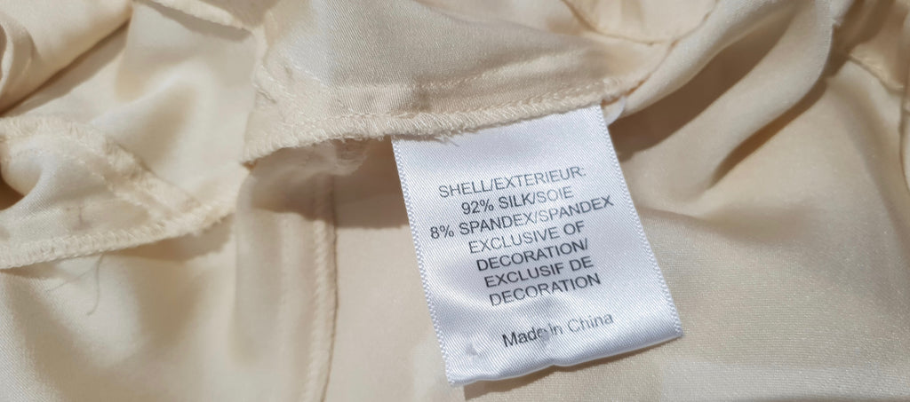 TORY BURCH Cream Silk Short Sleeve Zip Fastened Short Sleeve Blouse Top 6 UK10