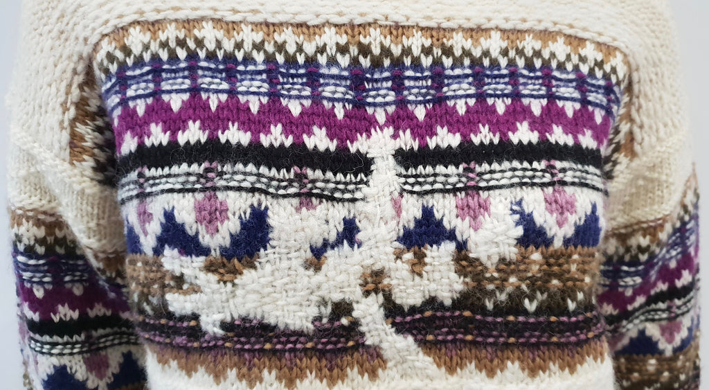 ISABEL MARANT ETOILE Cream Wool Alpaca Jacquard Knit Jumper Sweater UK6 BNWT