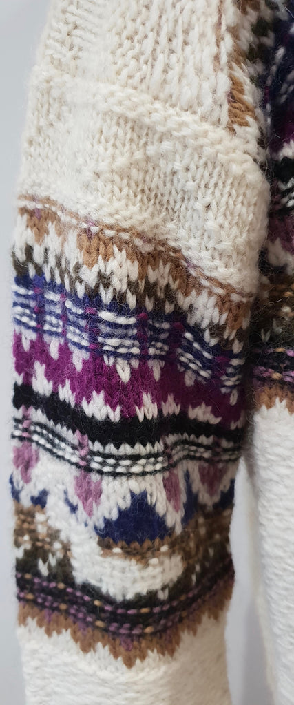 ISABEL MARANT ETOILE Cream Wool Alpaca Jacquard Knit Jumper Sweater UK6 BNWT
