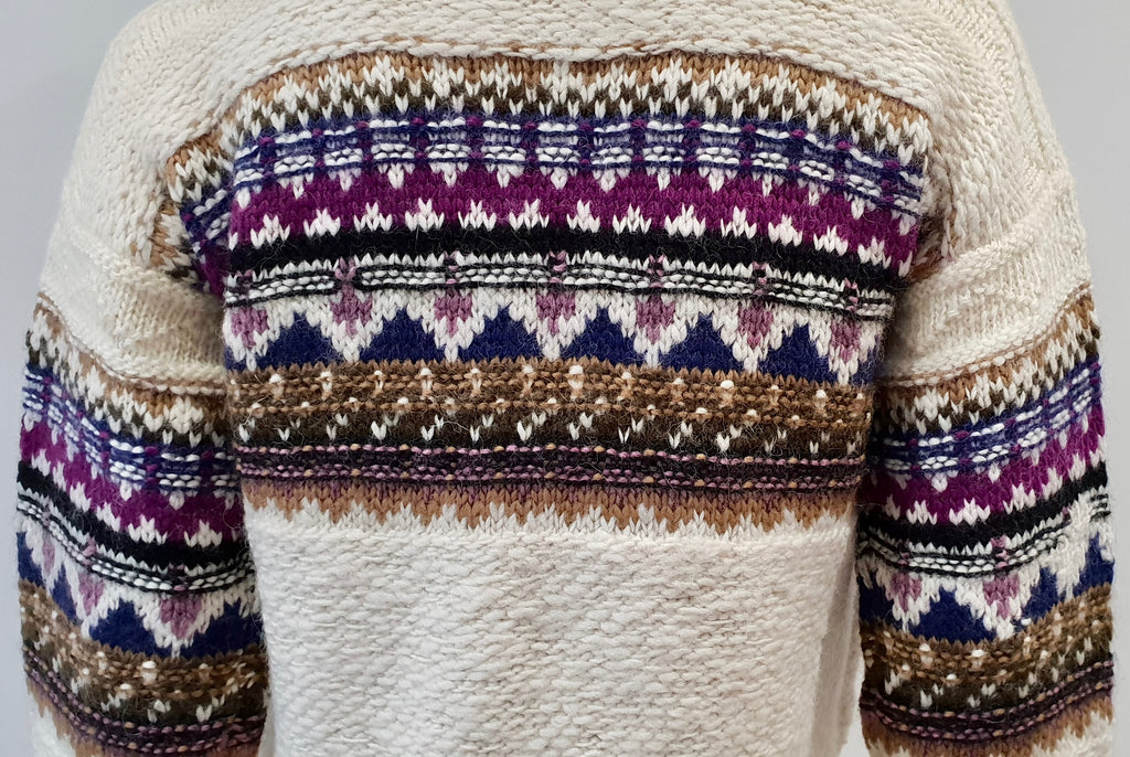 ISABEL MARANT ETOILE Cream Wool Alpaca Jacquard Knit Jumper Sweater UK6 BNWT