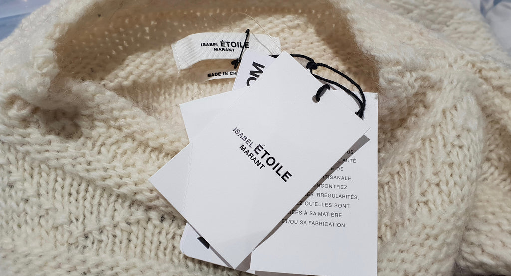 ISABEL MARANT ETOILE Cream Wool Alpaca Jacquard Knit Jumper Sweater UK6 BNWT