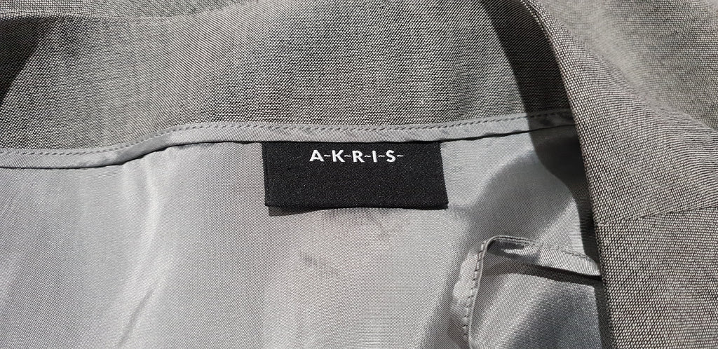 AKRIS Womens Grey Wool & Silk Trim Lined A-Line Lined Formal Skirt US12 F44 UK16