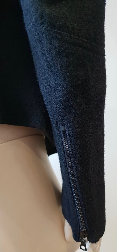 ALEXANDER WANG Black 100% Wool V Neckline Long Sleeve Blazer Jacket 6; UK10