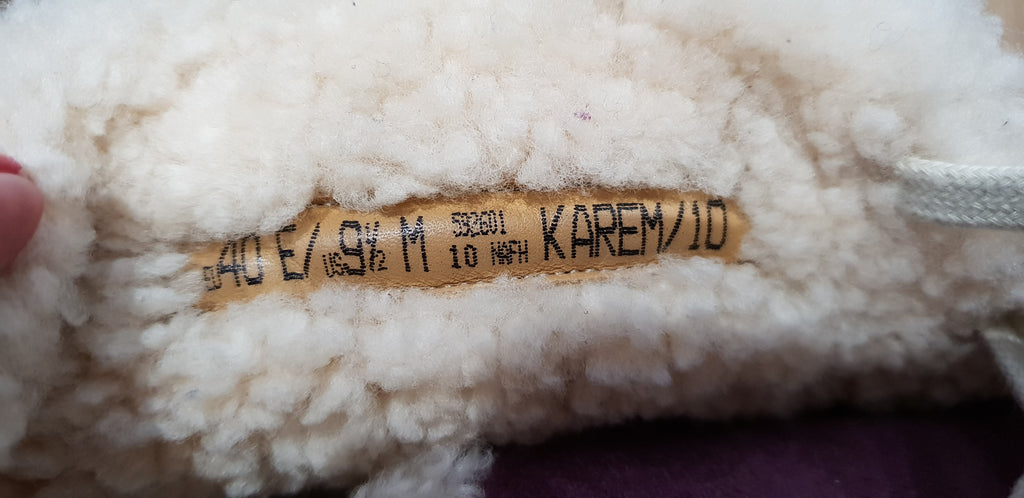 BALLY Pink Purple KAREM Suede Cream Shearling Lined Ankle Boots US9.5 UK6.5