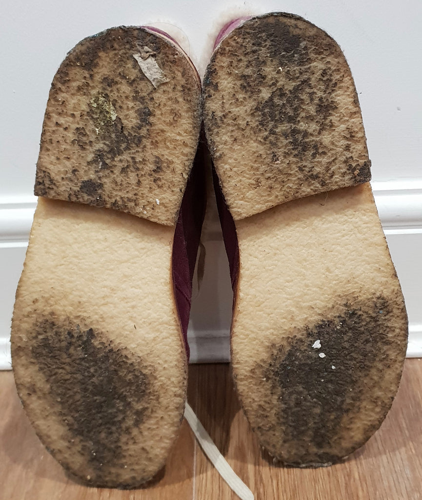 BALLY Pink Purple KAREM Suede Cream Shearling Lined Ankle Boots US9.5 UK6.5