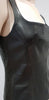 JOSEPH Black Super Soft Leather Square Neckline Sleeveless Fitted Lined Cami Top