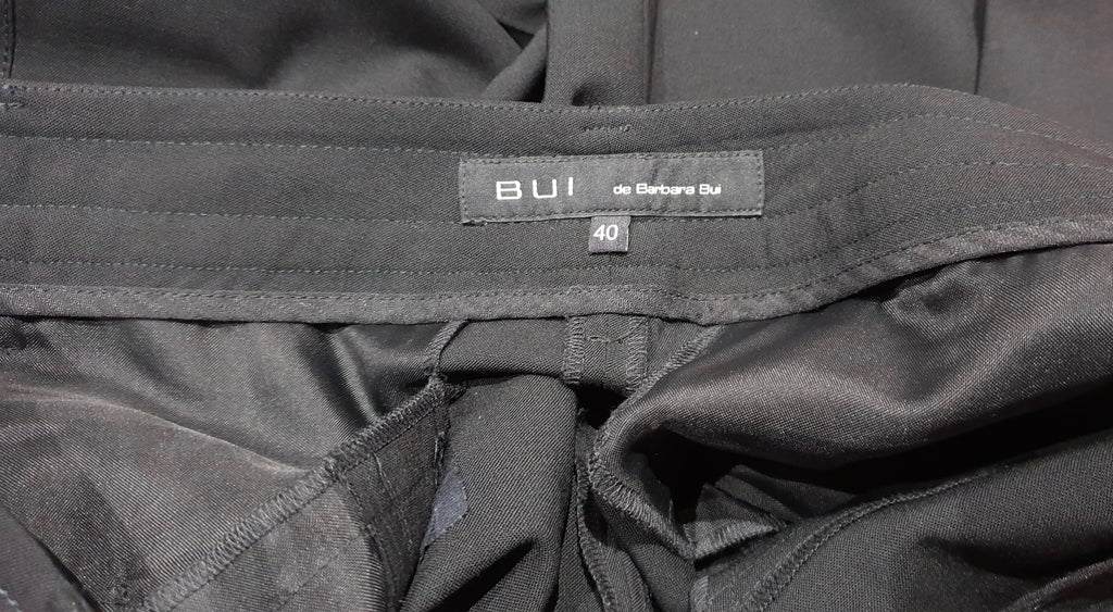 BUI DE BARBARA BUI Women's Black Straight Leg Formal Trousers Pants FR40 UK12