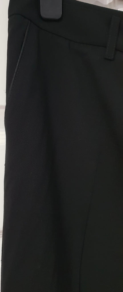 BUI DE BARBARA BUI Black Wool Stretch Straight Leg Formal Trousers Pants 40 UK12