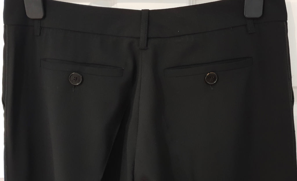 BUI DE BARBARA BUI Black Wool Stretch Straight Leg Formal Trousers Pants 40 UK12