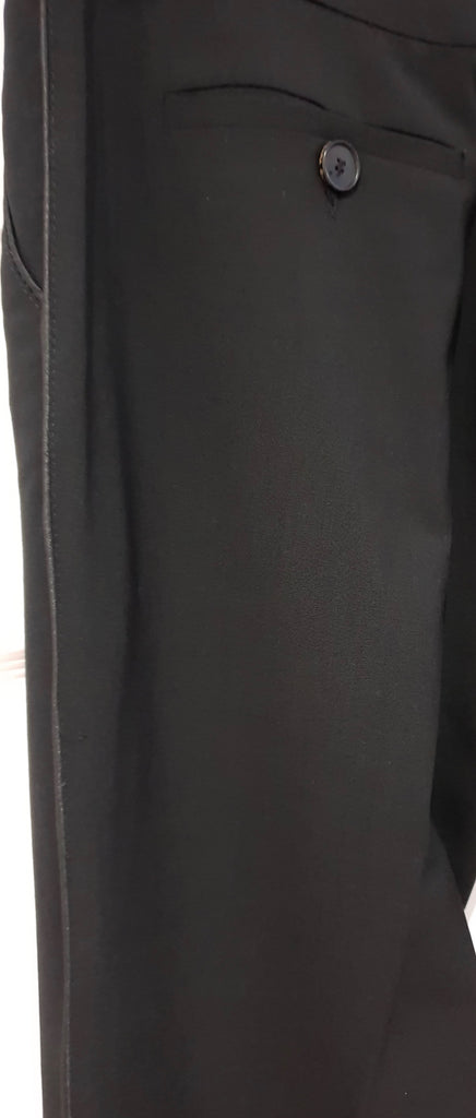 BUI DE BARBARA BUI Black Wool Stretch Straight Leg Formal Trousers Pants 40 UK12