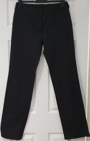 BARBARA BUI Women's Black Wool Stretch Formal Trousers Pants FR38 UK10