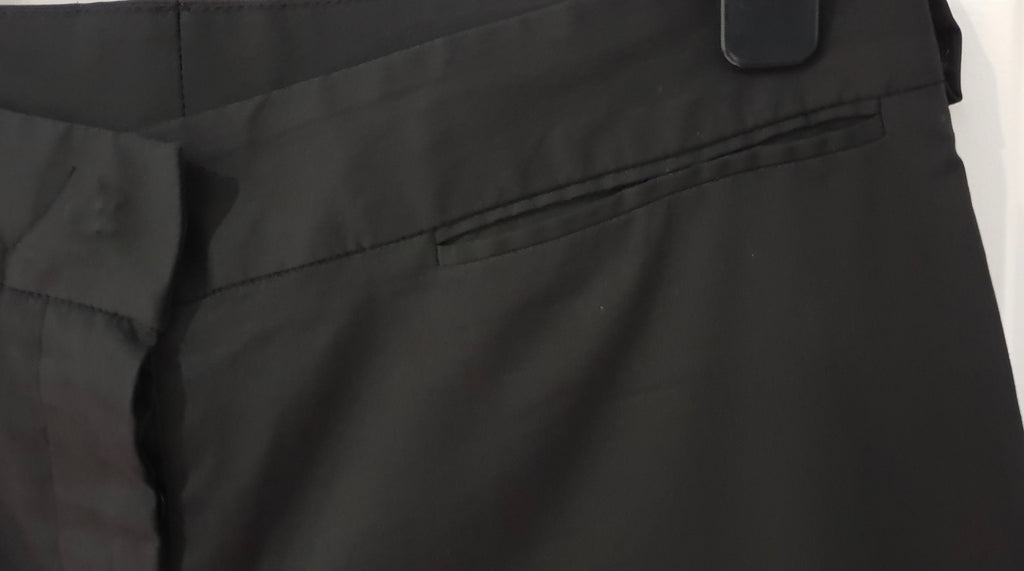 COSTUME NATIONAL Black Cotton Blend Straight Leg Casual Trousers Pants 42 UK10