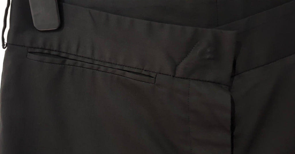 COSTUME NATIONAL Black Cotton Blend Straight Leg Casual Trousers Pants 42 UK10