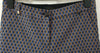 PINKO Blue Beige Black Diamond Pattern Tapered Crop Capri Trousers Pants 44 UK12