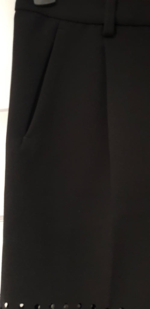 3.1 PHILLIP LIM Women's Black Perforated Hemline Formal Lined Shorts US2 UK6