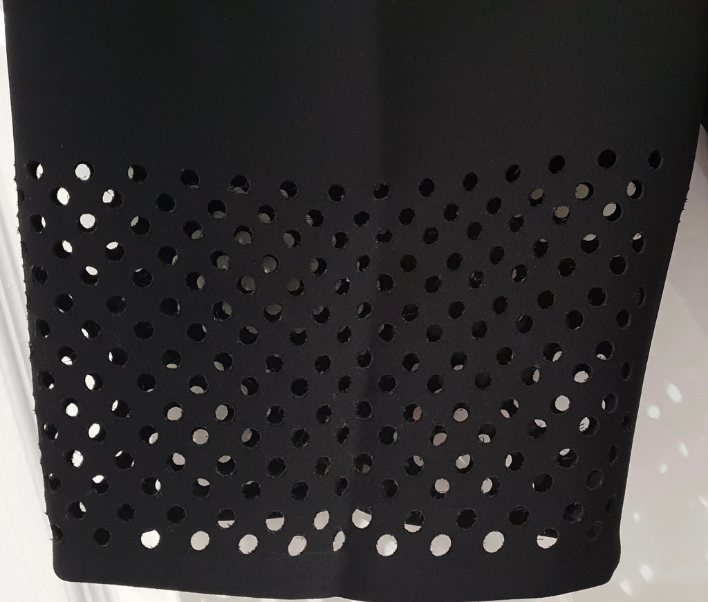 3.1 PHILLIP LIM Women's Black Perforated Hemline Formal Lined Shorts US2 UK6