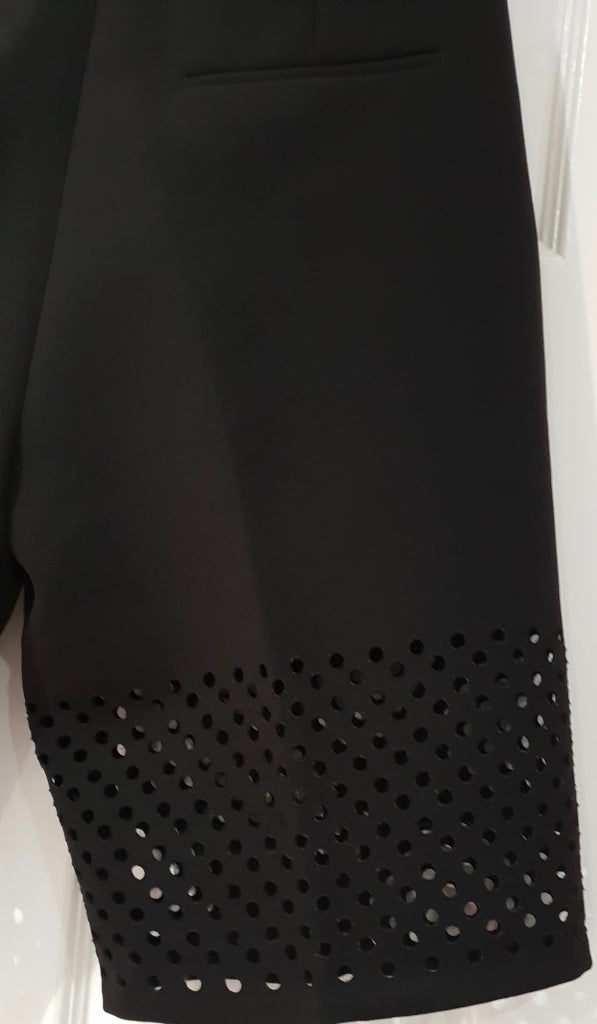 3.1 PHILLIP LIM Women's Black Perforated Hemline Formal Lined Shorts US2 UK6