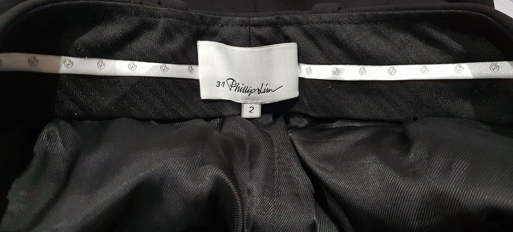 3.1 PHILLIP LIM Women's Black Perforated Hemline Formal Lined Shorts US2 UK6