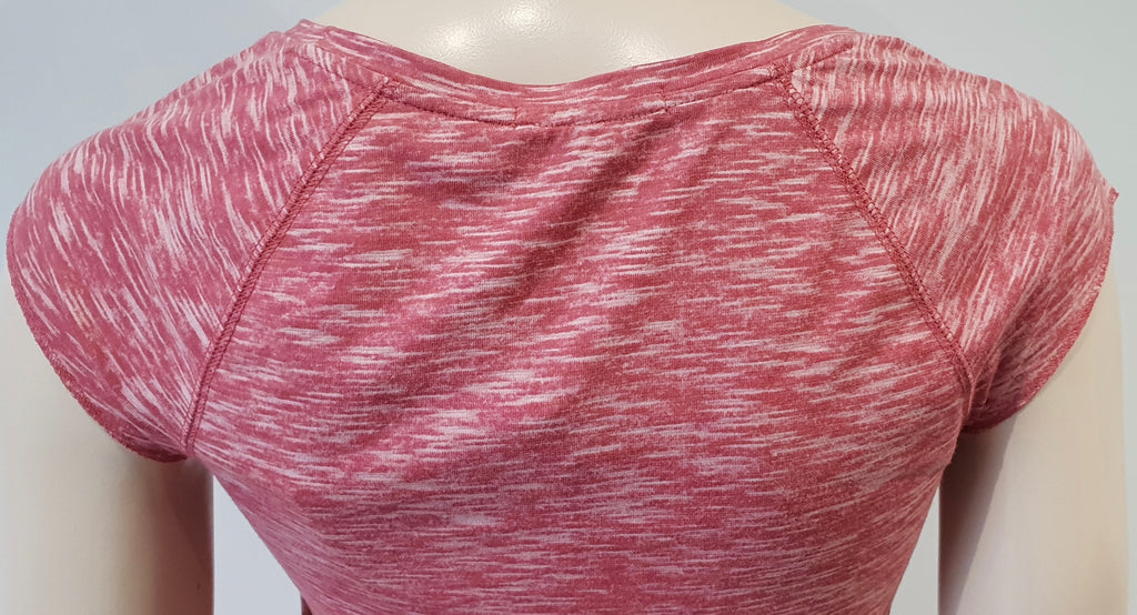 BURBERRY BRIT Red & Cream Cotton Check Printed Short Sleeve T-Shirt Top XS BNWT