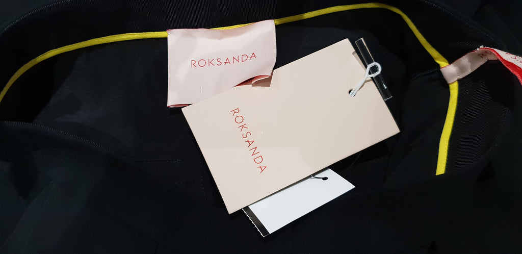 ROKSANDA Black Cotton Blend Wide Flare Leg Culottes Trousers Pants UK10 BNWT