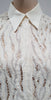 3.1 PHILLIP LIM White Cream Silk Tiger Lace Long Sleeve Blouse Shirt Top 8 UK12
