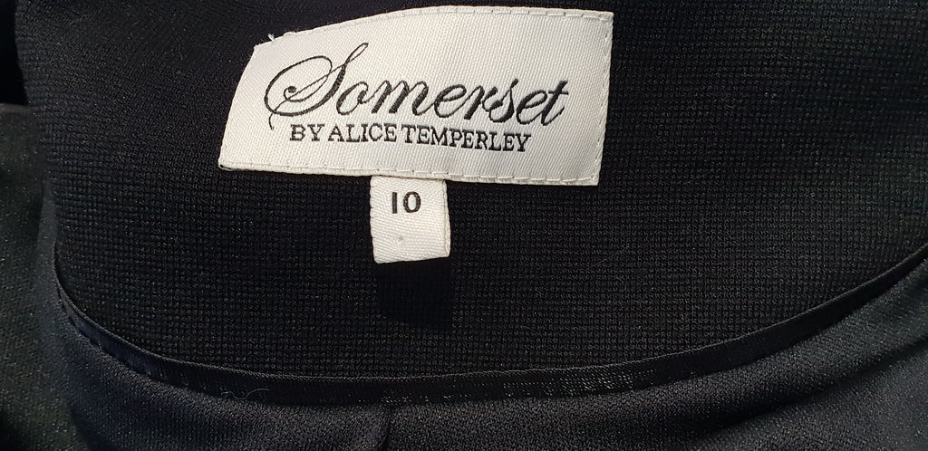 SOMERSET BY ALICE TEMPERLEY Women's Brown & Black Stripe Boxy Blazer Jacket UK10